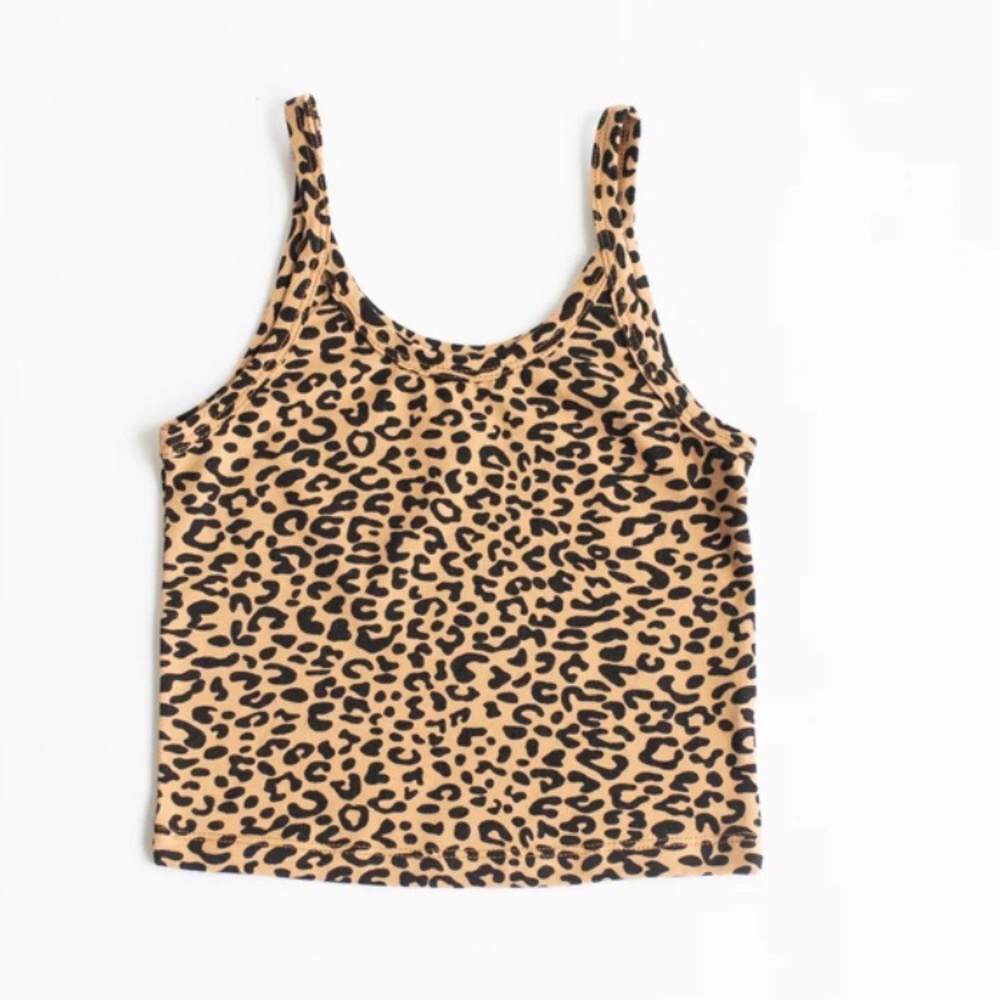 ARQ cropped cami in leopard